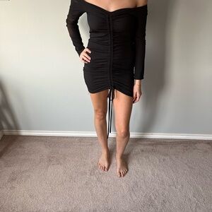 PrettyLittleThing Black Long Sleeve Dress